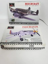 2 Vtg SPEC CAST Model Kits  Beechcraft Model 18 TWIN BEECH/P-51D Mustang Escort