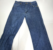 Wrangler 13mwz 31 34 Denim Blue Jeans Vintage Made In USA Medium Wash Western
