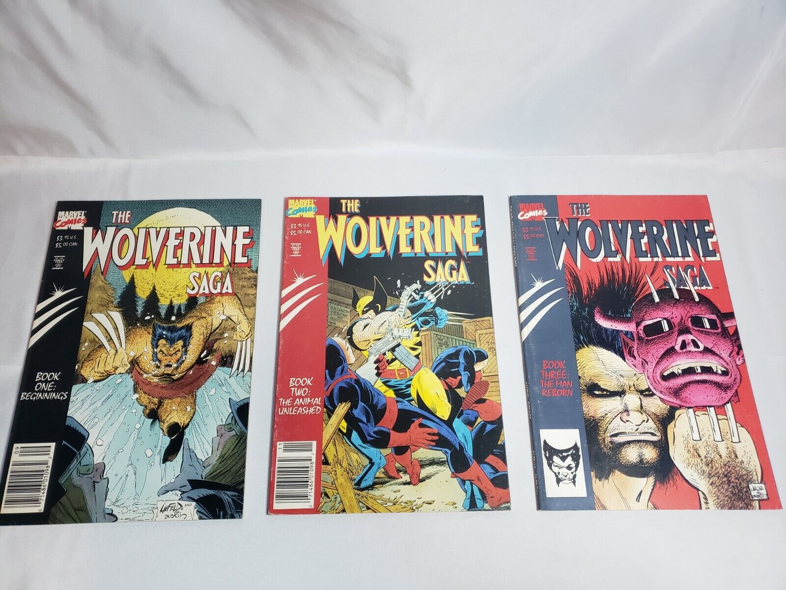 Marvel Comics The Wolverine Saga #1-3 1989 Graphic Novel Set Series Lot