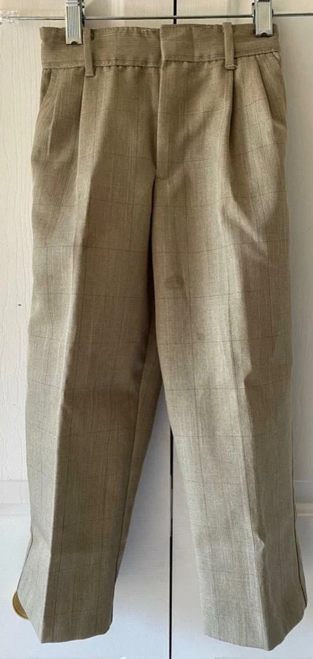 Jaqueta blazer George Boys bege cáqui janela casaco esportivo calça terno tamanho 4 - Imagem 4 de 4