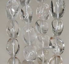 24X16-12X9MM ROCK CRYSTAL GEMSTONE NUGGET LOOSE BEADS 7inch