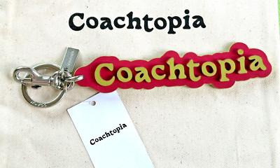 COACH COACHTOPIA BAG CHARM:NWT STRAWBERRY HAZE/LIME GREEN  CL881