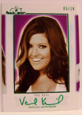 VAL KEIL PLAYBOY #5 /10 GREEN OFFICIAL AUTOGRAPH HOT FOR TEACHER BENCH