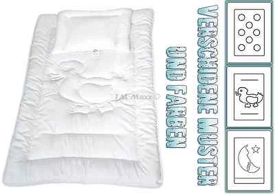 TM MAXX Babyset Decke Enten Kinder Bettdecke Baby Set Steppbett+Kissen100x135cm/40x60cm