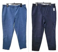 Real Size Women's Pull On Jeans,  Plus Size Jeans, Soft Denim, Petite XL(16-18)