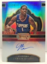 Jawun Evans 2017-18 Panini Select RC Signature Autograph Auto Silver Prizm /199
