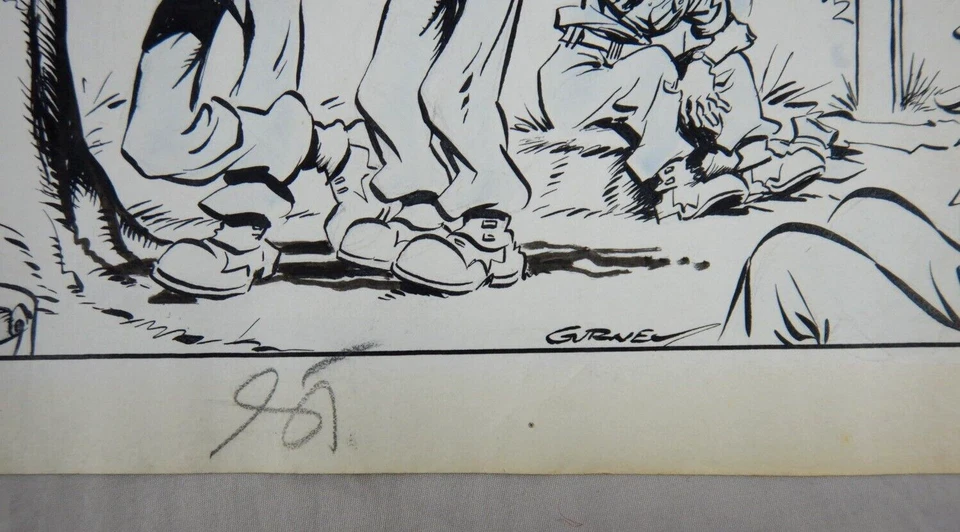 ОРИГИНАЛЬНЫЕ АВСТРАЛИЙСКИЕ МУЛЬТЯШНЫЕ ЧЕРНИЛЬНЫЕ РИСУНКИ BLUEY AND CURLEY ОТ ALEX GURNEY 64 см - Изображение 4 из 4