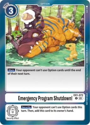 Emergency Program Shutdown! Alternate Art Foil - EX1-072 NM