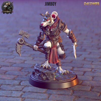 Rattenvolk Champion Miniatur Rat Infanterist für RPG wie D&D 5e Maus & Mystik
