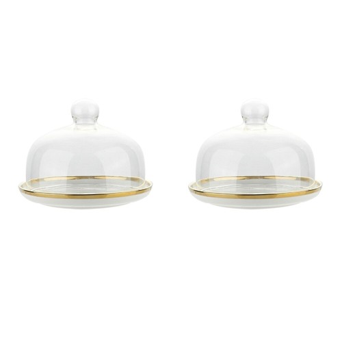 Restaurant Glass Dome Afternoon Tea Dessert Cover Snack Cover Ceramic