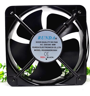 RUNDA RD20060DB200H AC220V/240V 46W 20CM large airflow metal cooling fan