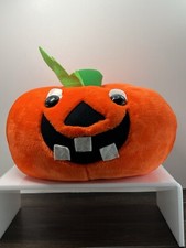 Vintage American Wego Pumpkin Jack-O-Lantern Halloween Plush Stuffed Animal 1991
