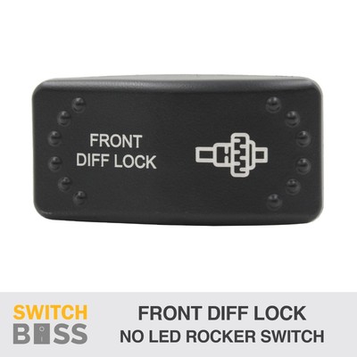Front Diff Lock LASER ETCHED Horizontal Rocker Switch No LED 12v 24v On ...