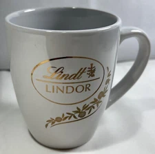 Lindt Lindor Coffee Cup White with Gold Design