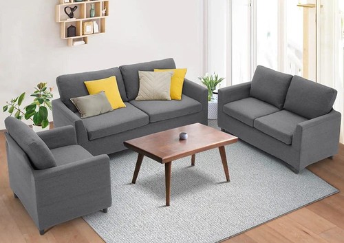 YODOLLA Modern Linen Fabric 3+2+1 Seater Full Sofa Set Armchair Grey Living Room - Picture 45 of 51