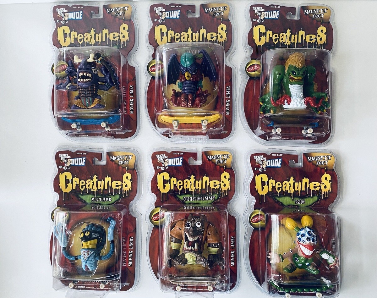 Tech Deck Dude CREATURES Species 2 - COMPLETE SET OF 6 - RARE | eBay