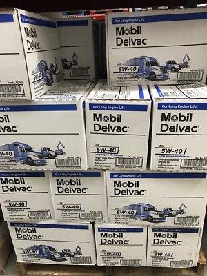 Mobil 1 127863 Delvac 1 ESP 5W-40 Motor Oil 1 Gallon - Pack of 4