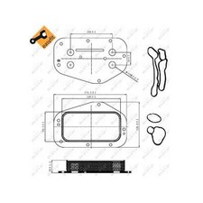 Fits Chevrolet Aveo 1.6 Genuine NRF Engine Oil Cooler