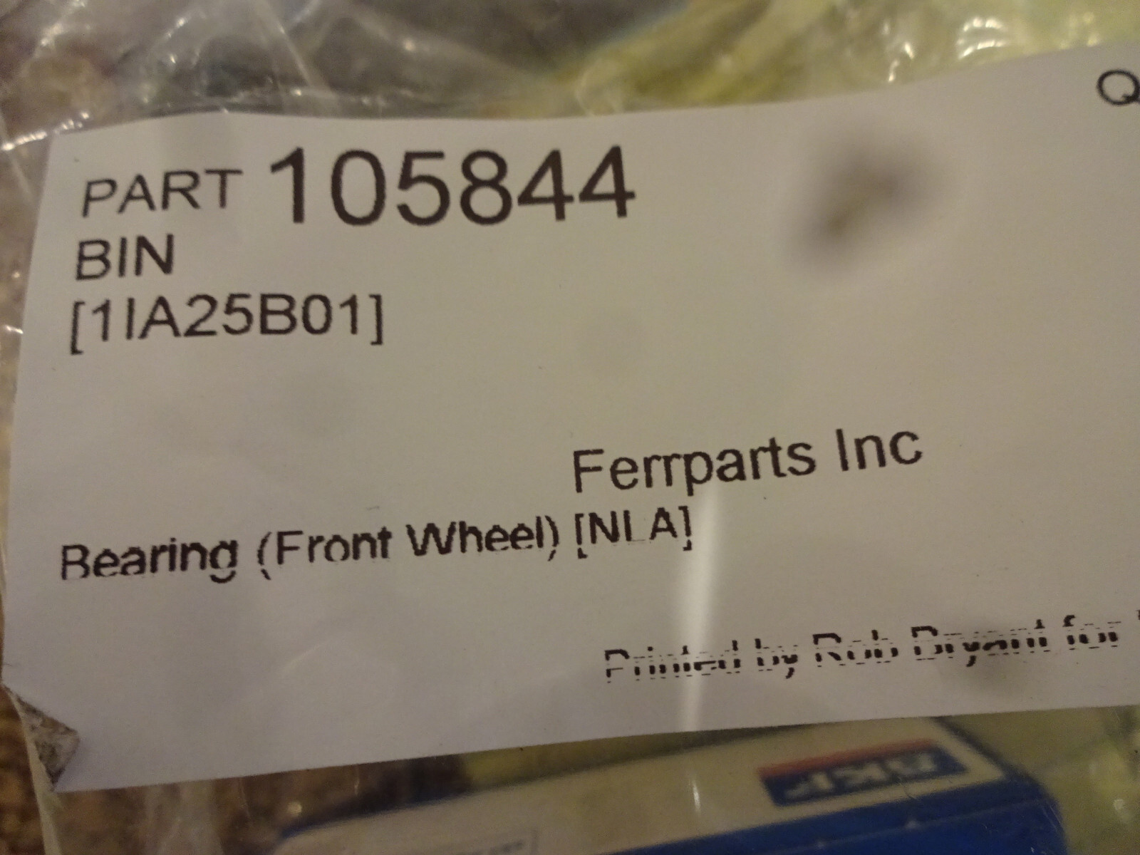 Ferrari 208, 308 Front Wheel Bearing  P/N 105844