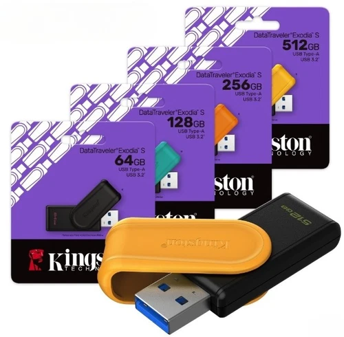Kingston 64Gb 128GB 256GB Clé USB 3.2 DataTraveler Exodia S Flash Drive OTG FR