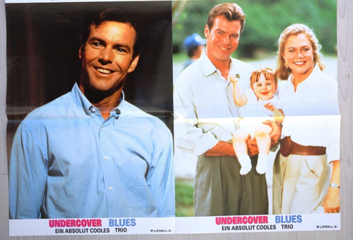 E392 4x A3-Aushangfotos UNDERCOVER BLUES Kathleen Turner Dennis Quaid - Picture 3 of 3