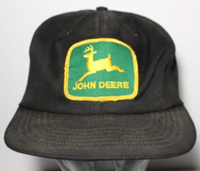 1980s Vintage John Deere Patch Snapback Trucker Hat Cap Swingster Made in USA