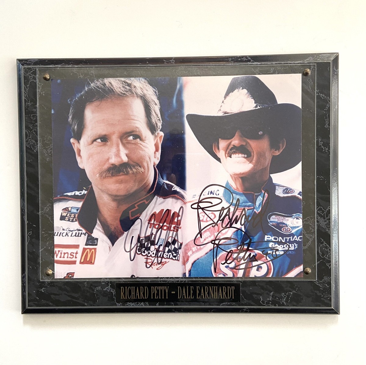Dale Earnhardt & Richard Petty Signed NO PROOF OR DOC Framed photo