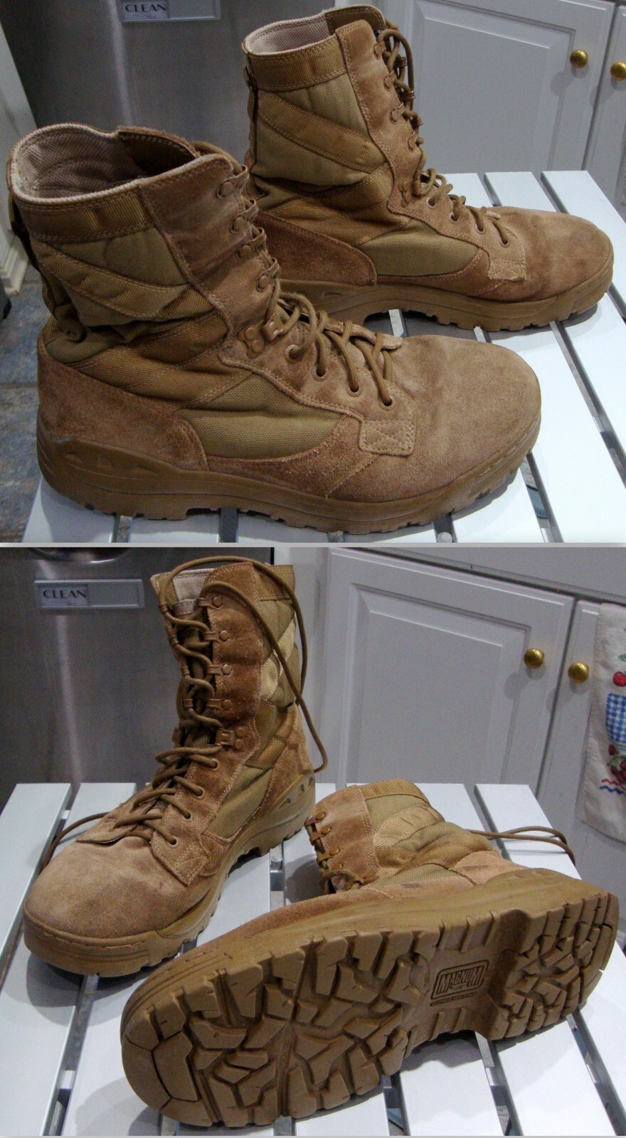 Magnum Sand Brown Beige Amazon 5 Military Issue Desert Boots Size 11.5