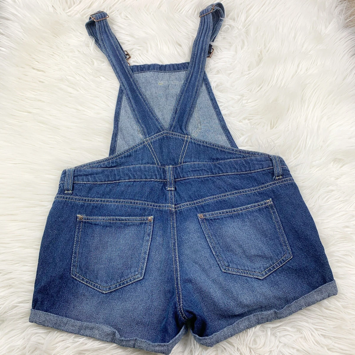 Denim short overalls for juniors sale