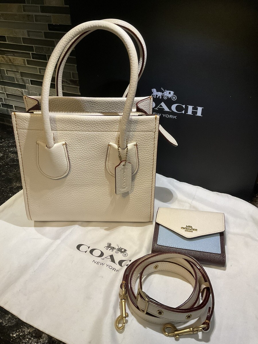 Coach Tote Pebble Leather Large Cashin Carry Tote 22 Handbag 737