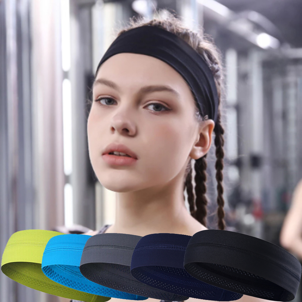 Men Women Sports Headband Yoga Gym Sweatband Hair Bands Head Prevent Sweat  Band