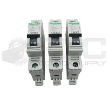 LOT OF 3 SCHNEIDER ELECTRIC 24427 CIRCUIT BREAKER 3A 277V C3A C60