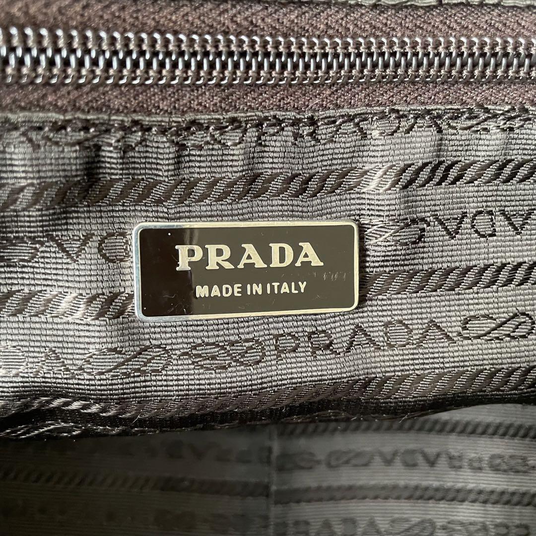 Prada archive Leather handbag mini boston bag Dark Brown Prada archive Leather handbag mini boston bag Dark Brown