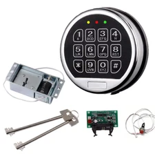 Electronic Safe Lock Replacement Solenoid Lock Gun Safe Lock with 2 Overried Key