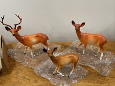 Vintage Set 3 NOS Celluloid Deer Hong Kong Hard Plastic Family