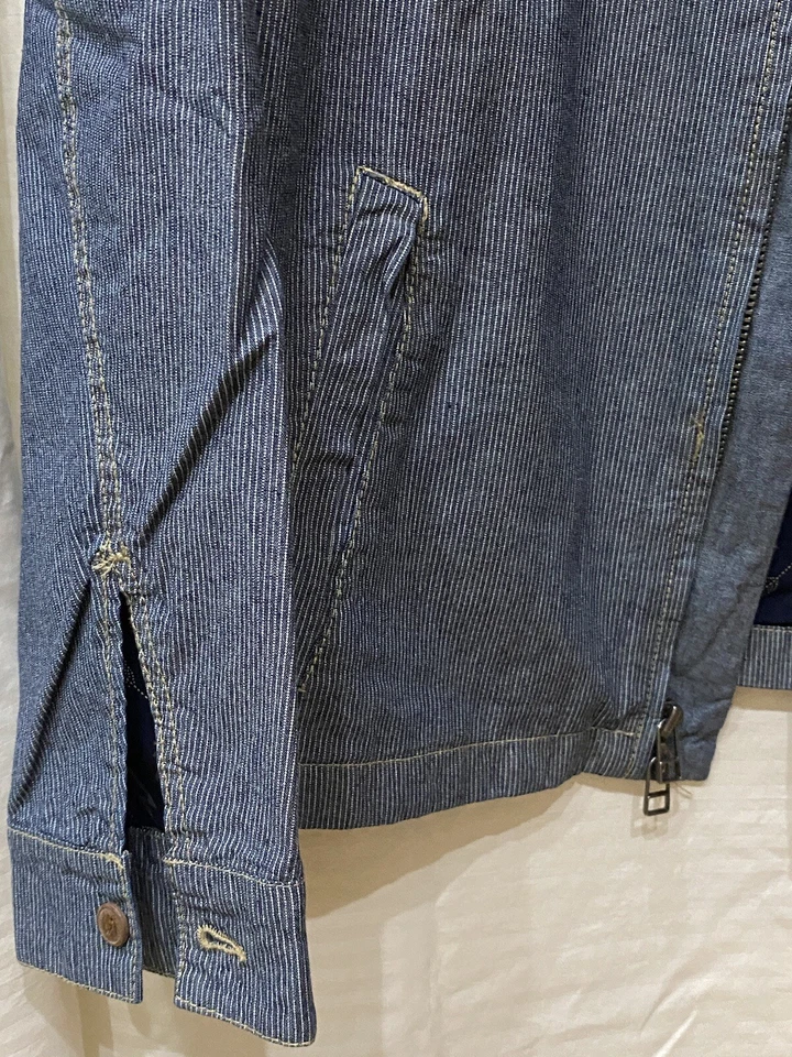 Chaqueta vaquera vintage a rayas índigo Sean John | Grande para hombre Foto 2 de 4