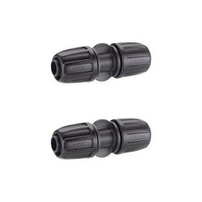 Claber 91023 1/2-inch Straight Hose Pipe Connector | Pack of Two