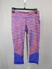 Ideology Space-Dye Mesh Trim Cropped Fitness Leggings Multi-Color, Small 3900