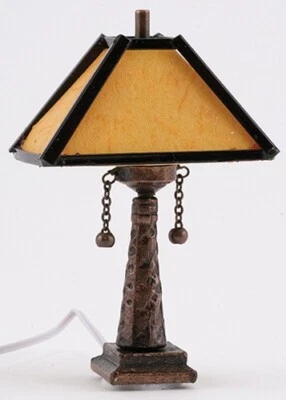 Dollhouse Miniatures 1:12 Scale Tiffany Table Lamp, Branch Design #MH1069