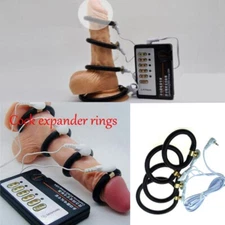 4Rings E-Stim Shock Male Penis Enhancer Silicone Therapy Extender Rings Kit Set