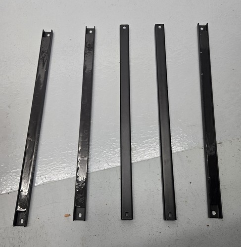 Lot of 5 18in Magnetic Tool Holder Strips Wall Mount Metal Black
