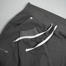 FIGS Zamora Jogger Women Scrub Pants L Medical Dental Nursing Tech Cargo Black