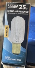 Feit Electric 25w Signs/Appliance Clear D.C. Bayonet Base 25T8DC Lot Of 25 Lamps