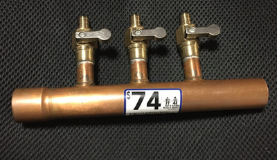 SharkBite Copper 1-in Sweat x 1/2-in Crimp 3-Port Radiant Heating Manifold NEW