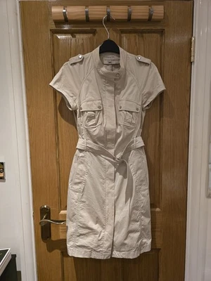 Karen Millen Size 12 Military Utility Dress Vintage Khaki Wedding trench safari - Image 1 of 4