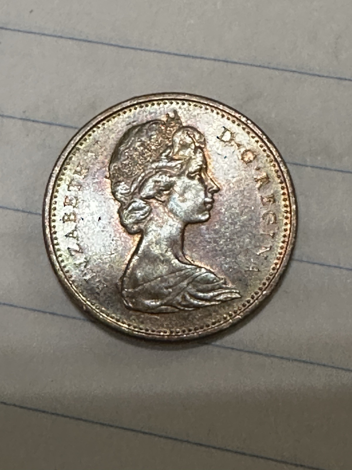 1867-1967 Canadian Memorial One Cent Piece (QUEEN ELIZABETH II +