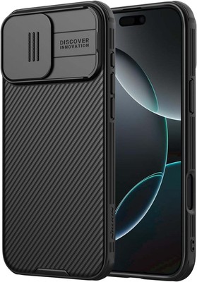 Nillkin iPhone 16 Pro Hülle Slim Schwarz Schutzhülle Stoßfest Cover