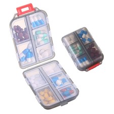 Travel Pill Organizer with 10 Compartments Portable Pill Case Holder