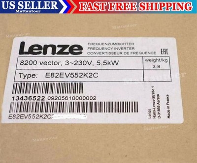 E82EV552K2C NEW LENZE E82EV552_2C Inverter Vector 8200 5.5kW E82EV552-2C-