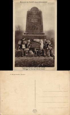 CPA Douaumont Monument de Fleury - Inauguré par M CHAIX 1934
